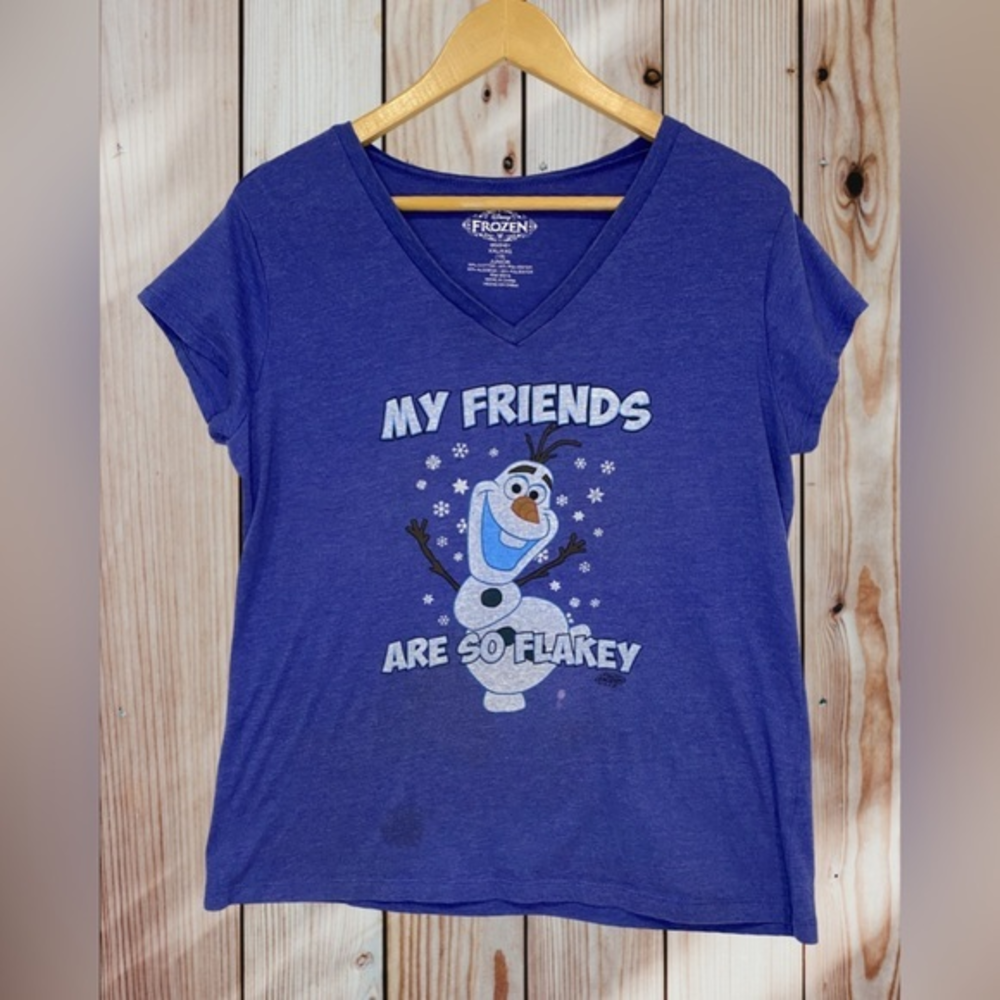 Disney’s Frozen My Friends Are So Flakey T-Shirt Girl’s Junior‎ Size XXL (19)